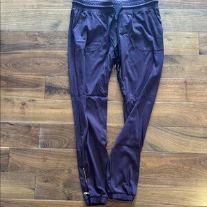 ZYIA Purple Track Pants with Elastic Cuffs and Relaxed Fit